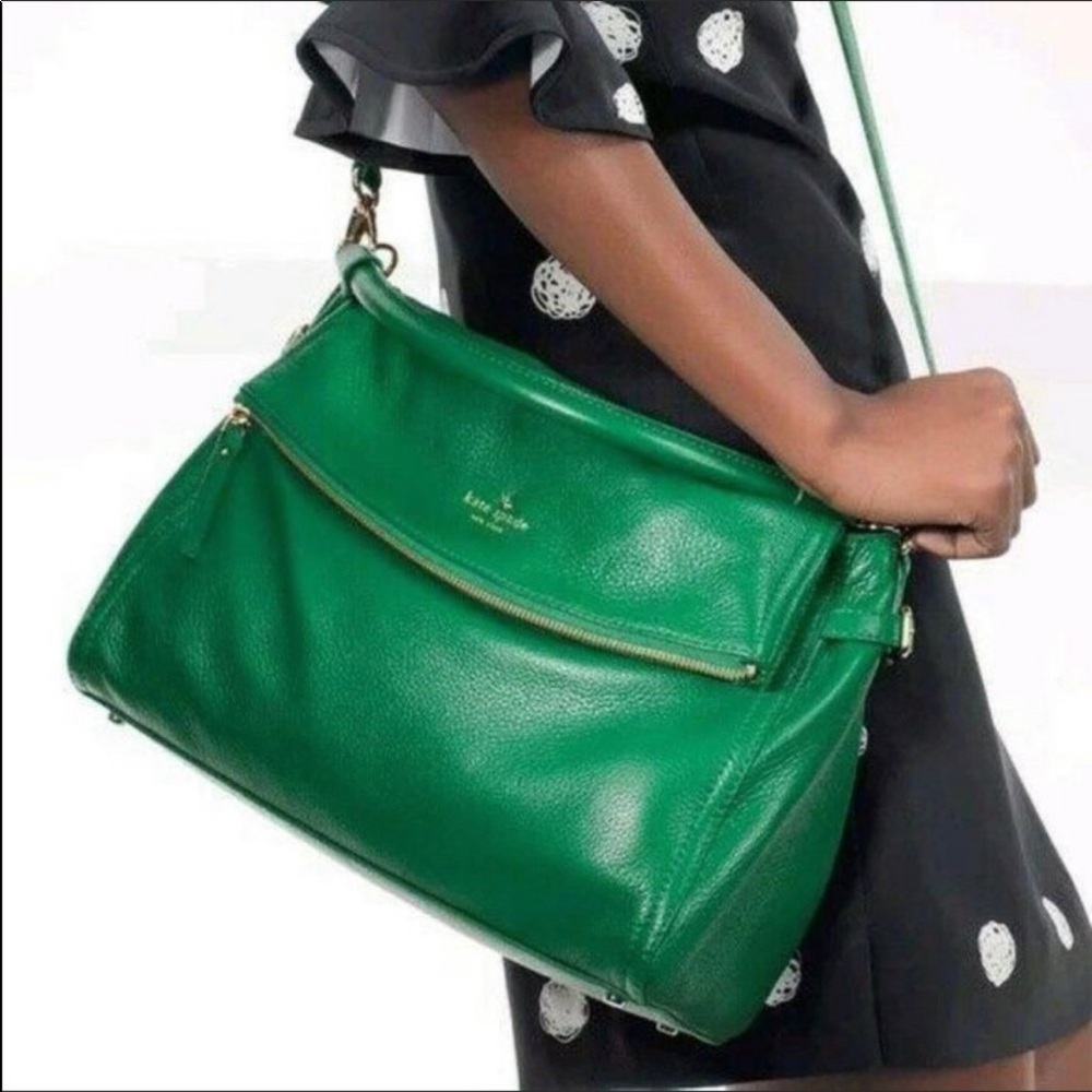 Green Cobble Hill fold over style Kate spade purse